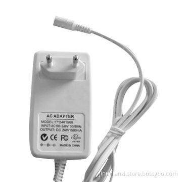 24V 1.5A AC DC power adapter with UL FCC CE SAA C-tick certification